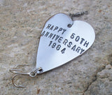 Fiftieth Wedding Anniversary Gift 50th Anniversary Fishing Lure Golden Anniversary Favor Milestone Event Husband Wife Parents Gift Customize