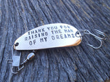 Thank you for Raising The Man of My Dreams Fishing Lure Thanks for Raising the Woman of My Dreams Your Son Your Daughter Future In Law Gift