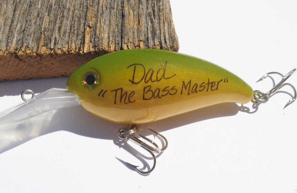 Dad Gift for Father Christmas Fishing Lure Bass Master Personalized Fi – C  and T Custom Lures
