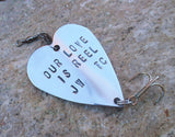 Outdoor Sportsman Valentine Gift Fishing Lure Our Love is Reel Love Story Anniversary Husband Sports Gift for Him Birthday Special Occasion