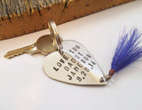 I Love You Daddy Keychain for Dad Metal Key Ring for Fathers Day Fishing Lure Gift for New Parent Mom of a Baby Boy Girl Name and Date Mommy