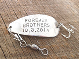 Best Brothers Forever Brother of the Groom Gift Bride's Brother In Law Fishing Lure Personalized Brother's Birthday Big Little Sports Men
