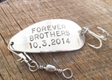 Best Brothers Forever Brother of the Groom Gift Bride's Brother In Law Fishing Lure Personalized Brother's Birthday Big Little Sports Men