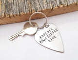 Forever Your Little Girl Keychain Personalized for Dad from Daughter on Wedding Day Gift for Father of the Bride Keyring Customized Metal