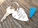 Father's Day Keychain for Husband Fathers Day Gift New Dad My Fishing Buddy Calls me Dad Fishing Lure Keychain for Men Fathers Day from Wife