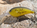 READY TO SHIP My Dad My Hero Fishing Lure Christmas Gift Fisherman My Daddy Gift Father of Bride Groom Personalize Crankbait Fly Fishing Men