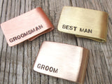 Copper Money Clip Groom Gift for Best Man Personalized Wallet for Groomsman Father of the Bride to Dad Bachelor Party Favor Men Brass Bronze