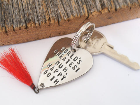 Mother's Day Gift Mom Keychain for Her Birthday for Mum World's Greate – C  and T Custom Lures