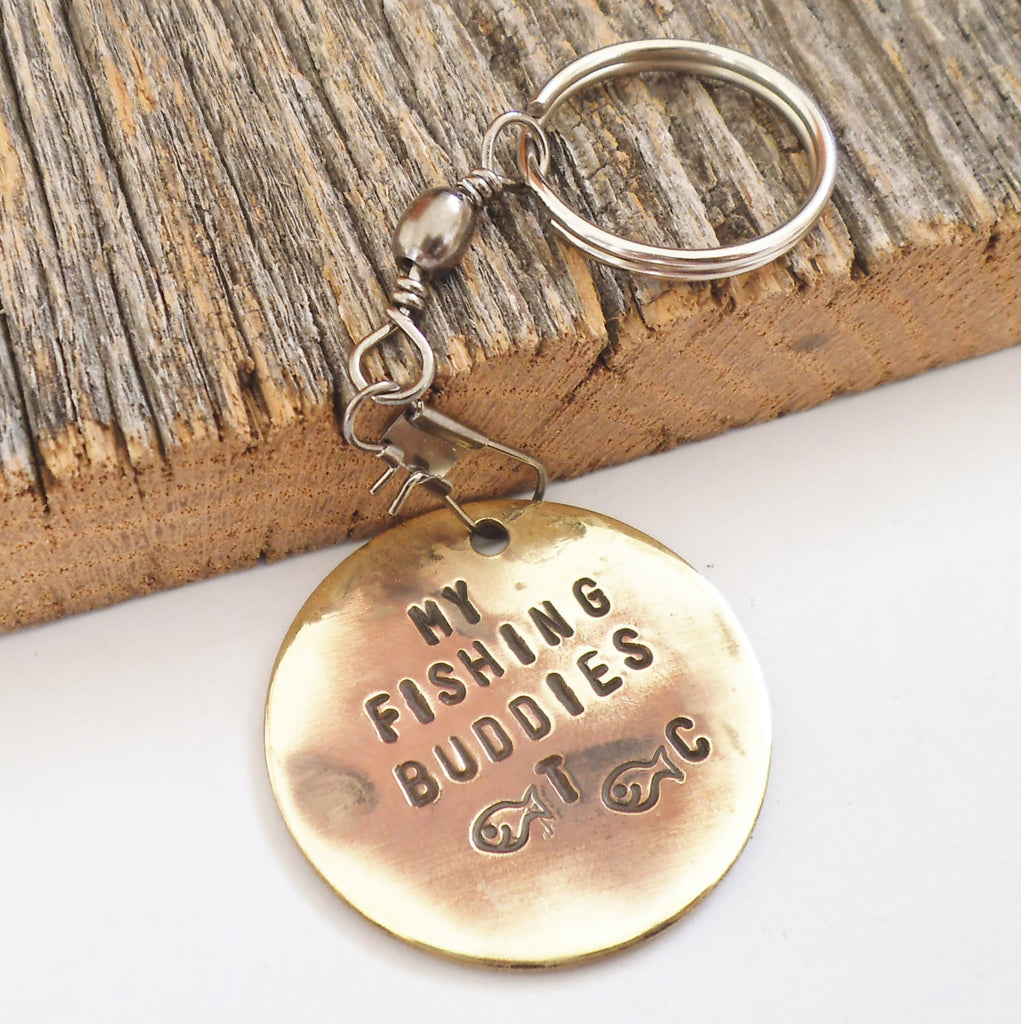 Personalized Keychain Christmas Gift for Dad's Fishing Buddy