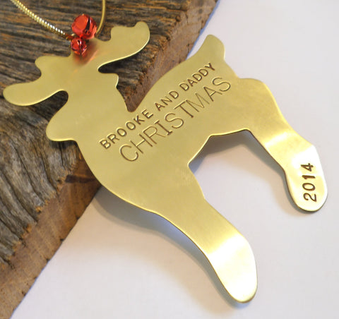 Christmas Ornament for Parent and Child Reindeer Ornament Personalized Our First Christmas Single Mom Dad Mommy and Me Daddy Gift Only Child