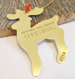 Christmas Ornament for Parent and Child Reindeer Ornament Personalized Our First Christmas Single Mom Dad Mommy and Me Daddy Gift Only Child
