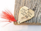 Valentine Gift Him Only Fish in the Sea For Me Ocean Sea Favors Man Boyfriend Fish Hook Heart Anniversary Men Valentine's Day Idea for Guys