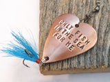 READY TO SHIP Only Fish in the Sea Christmas Gift for Husband Fishing Lure Men Handstamped for Men Romantic Gift ideas for Man Guy Gifts