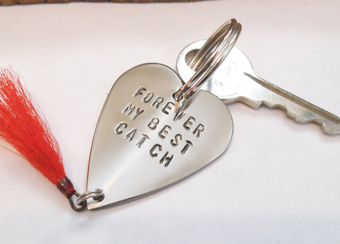 Forever My Best Catch Fishing Lure Keychain Personalized Metal Key cha – C  and T Custom Lures