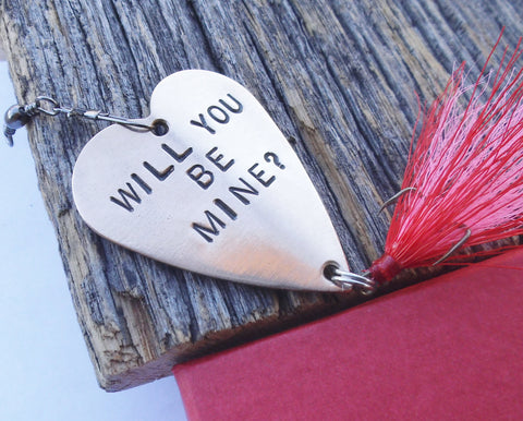 Creative Valentines Day Unique Proposal Fishing Lure Will You Marry Me Engagement Idea Propose to Girlfriend Ask Boyfriend Tie the Knot Wife