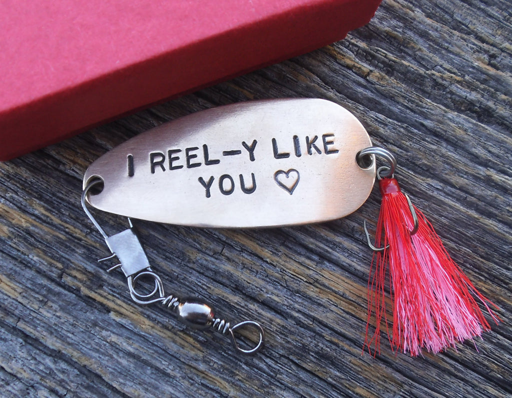 I Reel-y Like You Fishing Lure Keepsake Gift Valentines Day Girlfriend – C  and T Custom Lures