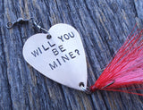 Custom Mens Valentine Gift for Him Handmade Valentine's Day Husband Wife Personalized Valentine Boyfriend Will You Be Mine Fishing Lure Her
