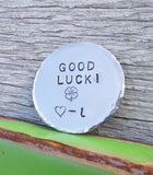 Good Luck Charm Graduation Gifts Mother to Son Dad to Daughter Jewelry Lucky Tokens Going Away to College Four Leaf Clover Coin Nephew Niece
