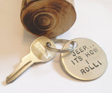 Jeep...It's How I Roll - Custom Keychain for Jeep Wrangler Lover