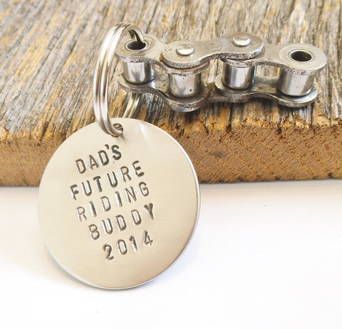 Motocross Keychain Personalized Fathers Gift Father's Day Gift for Dad from Son Riding Buddy MX Keyring Dirt Track Racing Gift SX Key Chain