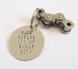 Motocross Keychain Personalized Fathers Gift Father's Day Gift for Dad from Son Riding Buddy MX Keyring Dirt Track Racing Gift SX Key Chain