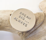 Dream Big Little One Parent to Child Motivational Gift for Son Dad Daughter Gift for Him Inspirational Quote Jewelry Graduation Gift College