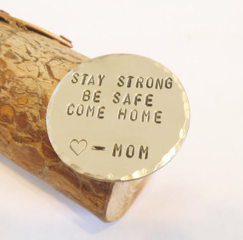 Stay Strong Be Safe Come Home - Personalized Wallet Insert