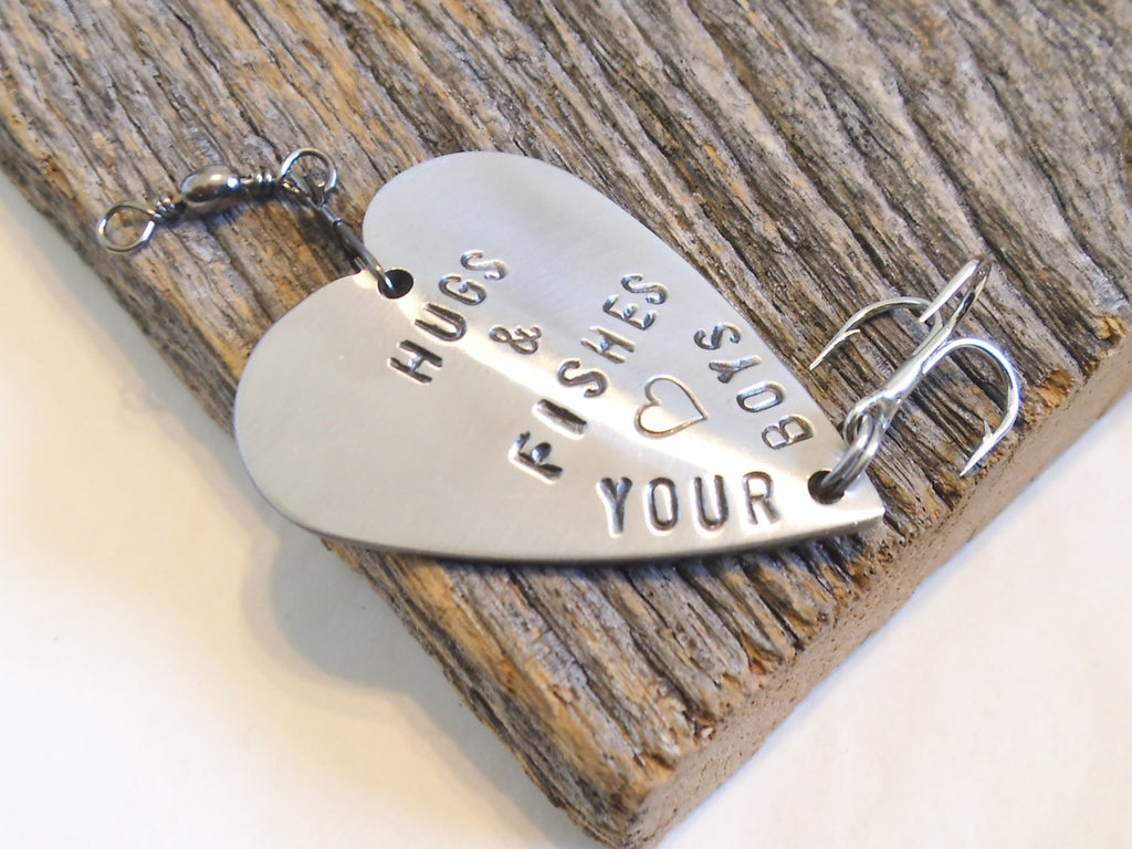 Hugs and Kisses From Your Boys Fishing Lure for Mother's Day Mom or Father's Day Dad Gift for Stepmom Father Son Gift Daddy Birthday Husband