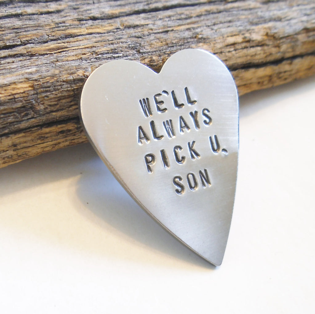 T　C　Custom　Music　Eng　–　Picks　Custom　Guitar　Handstamped　Gift　Graduation　and　for　Lures　Son　Pick