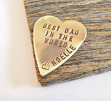 World's Best Dad Wallet Insert Father's Day Daddy In Memory of Dad Memorial Gift Personalized Accessories for Men Handstamped Metal Inserts