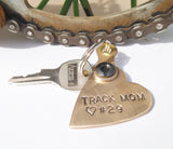 Track Mom Personalized Keychain Mother's Day Gift for Mommy Motocross Mom Gifts I love my Dirt Bike Son Keyring Kawasaki Yamaha Honda KTM