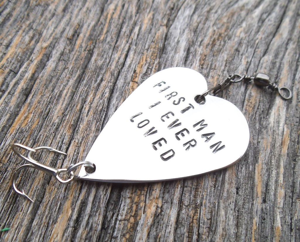 The First Man I Ever Loved Gift Fathers Day for Guy Fishing Lure Wedding Day Father of the Bride Parents of the Groom Personalized Dad Gift
