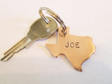 Texas State Keychain Home State Key Chain Personalized Keyring with Name Custom Keychain Metal Key Fob Mens Gift for Birthday Brother in Law