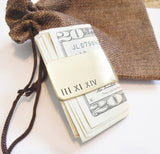 Personalized Money Clip Roman Numeral Jewelry Men Money Clip Anniversary Gift Husband Custom Money Holder Credit Card Holder for Boyfriend