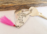 Mothers Day Keychain for Mom and Me Gift Idea for Grandma Key Chain for Her Birthday Gift Fishing Lure Keyring for Women Jewelry Hot Pink