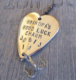 Gifts for Grandparents Gift Idea Grandpa and Grandma Grandchildren Personalized First Grandchild Custom Name Initials Fishing Lure Poppy Him