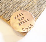 Father's Day Golf Gift for Dad Personalized Ball Marker Best Dad Ever Golf Ball Marker Golfing Themed Wedding Love you Dad Ball Mark Custom