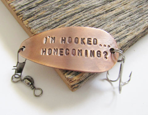 Homecoming Lure Custom Homecoming Dance Invitation to High School Dance Unique Promposal Idea for Him How to Ask Her to Prom Date 2015 Hook