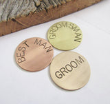 Copper Ball Marker Groom Gift for Best Man Personalized Golf Gift for Groomsman Gift Idea Bride to Dad Wedding Gift Bachelor Party Favor Men