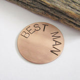Best Man Golf Ball Marker for Bestman Gift Ideas for Guys Copper Ball Marker Custom Ball Markers with Name Good Luck Pocket Tokens for Man