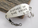 Father of the Bride Gift - Customized Fishing Lure Personalized with Title and Special Date