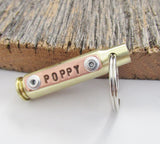 Personalized Bullet Keychain - Custom Hunting Gift for Grandpa