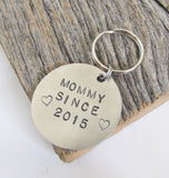 New Mom Jewelry for Mother Keychain Mommy Keyring Personalized Women's Keychain New Mommy Gift for Daughter In Law Present Mom Birthday Gift