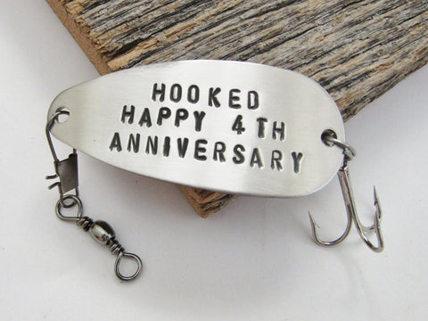 1st Anniversary for Men First Anniversary Gifts for Husband Wedding  Anniversary for Boyfriend Fishing Gift Couple Personalized Fishing Lure