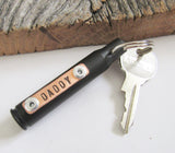 Dad Gifts for Christmas Keychain for Daddy Gun Gifts for Uncle Bullet Jewelry Bullet Casing Keychain for Him Personalized Keychain Steampunk