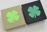Gift Wrap Option Small Gift Box with Clover Shaped Handwritten Notecard Add On Only Personalized Card with Message of Choice St Patricks Day