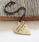 Happy 8th Anniversary - Personalized Bookmark with Initials