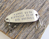 50th Birthday Gift for Brother 50th Birthday Gift for Men 1965 Birthday Big Brother 50th Party Favor Fishing Lure Personalized 50th Him 50