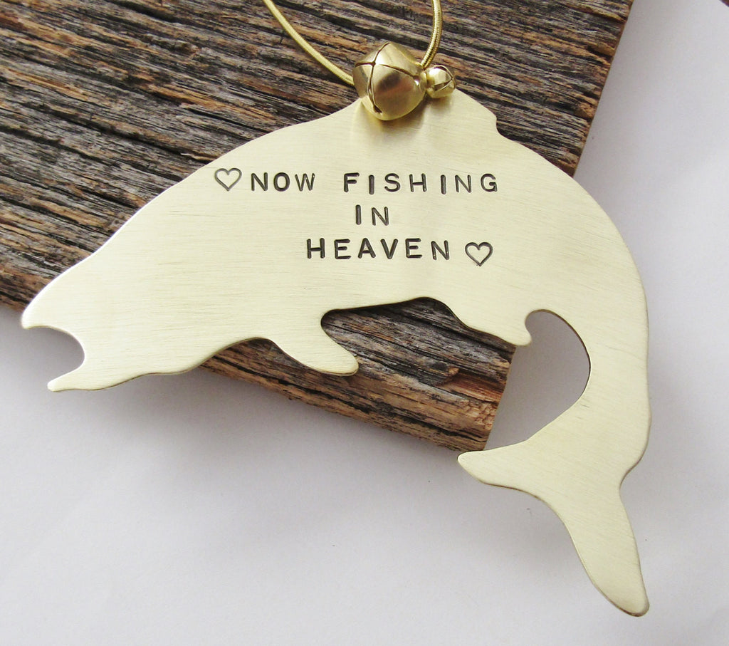 Now Fishing in Heaven - Personalized Memorial Ornament – C and T