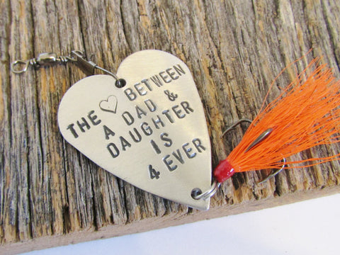 First Christmas Gift for Dad from Daughter Father Gifts from Children Personalized Fishing Lure for Daddy Christmas Gift from Kids to Parent